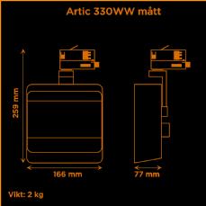 Artic 330WW Wall Washer 2700K Svart 3 thumbnail