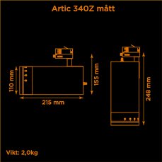 Artic 340Z zoom 2700K svart